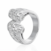 Anello - 18 carati Oro bianco - 2.32ct. tw. Diamante (Naturale)
