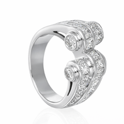 Anello - 18 carati Oro bianco - 2.32ct. tw. Diamante (Naturale)