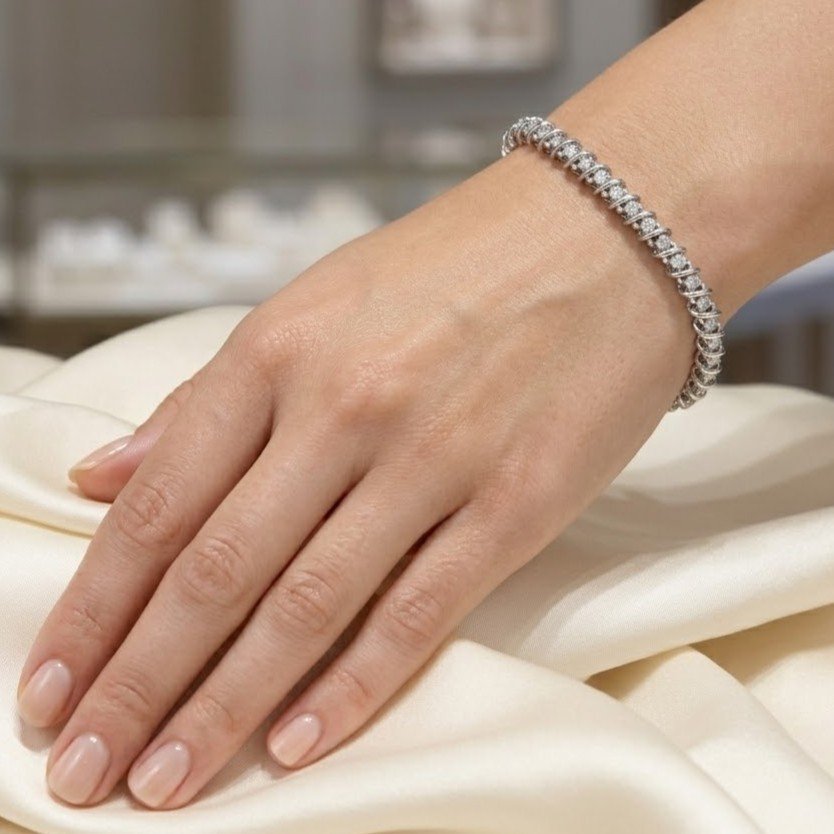 Bracciale - 14 carati Oro bianco - 2.00ct. tw. Diamante (Naturale) - Made in Italy - Handmade