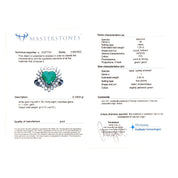 Anello - 18 carati Oro bianco - 3.70ct. tw. Smeraldo - Diamante