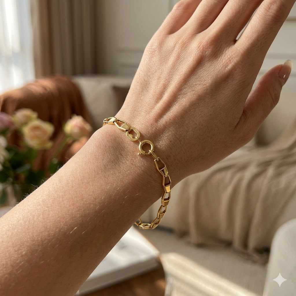 Bracciale - 18 carati Oro giallo - Handmade - Made in Italy