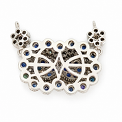 Chiusura per collana - 18 carati Oro bianco - 2.10ct. tw. Zaffiro - Diamante - Made in Italy - Handmade
