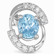 Orecchini - 18 carati Oro bianco - 0.83ct. tw. Acquamarina - Diamante