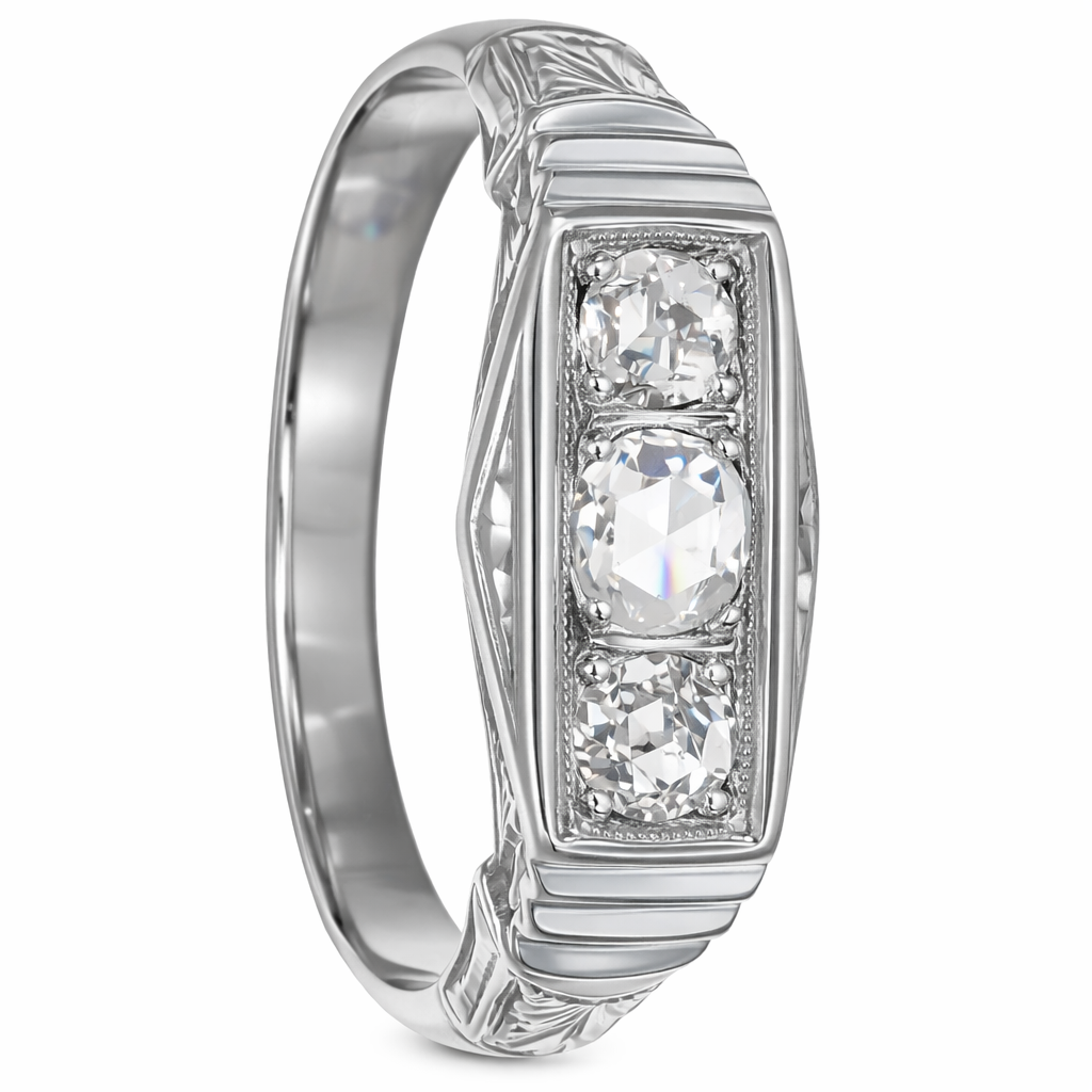 Anello - 18 carati Oro bianco - 0.36ct. tw. Diamante (Naturale)