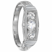 Anello - 18 carati Oro bianco - 0.36ct. tw. Diamante (Naturale)