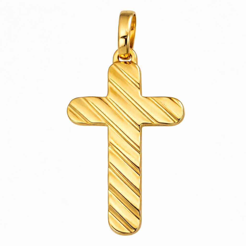 Ciondolo a croce - 18 carati Oro giallo