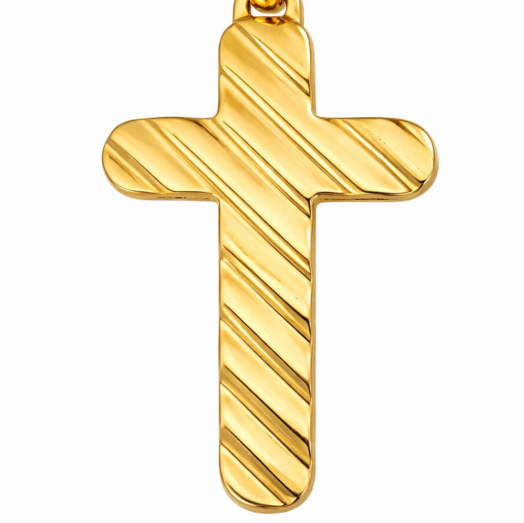 Ciondolo a croce - 18 carati Oro giallo