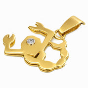 Ciondolo - 18 carati Oro bianco, Oro giallo Diamante (Naturale)