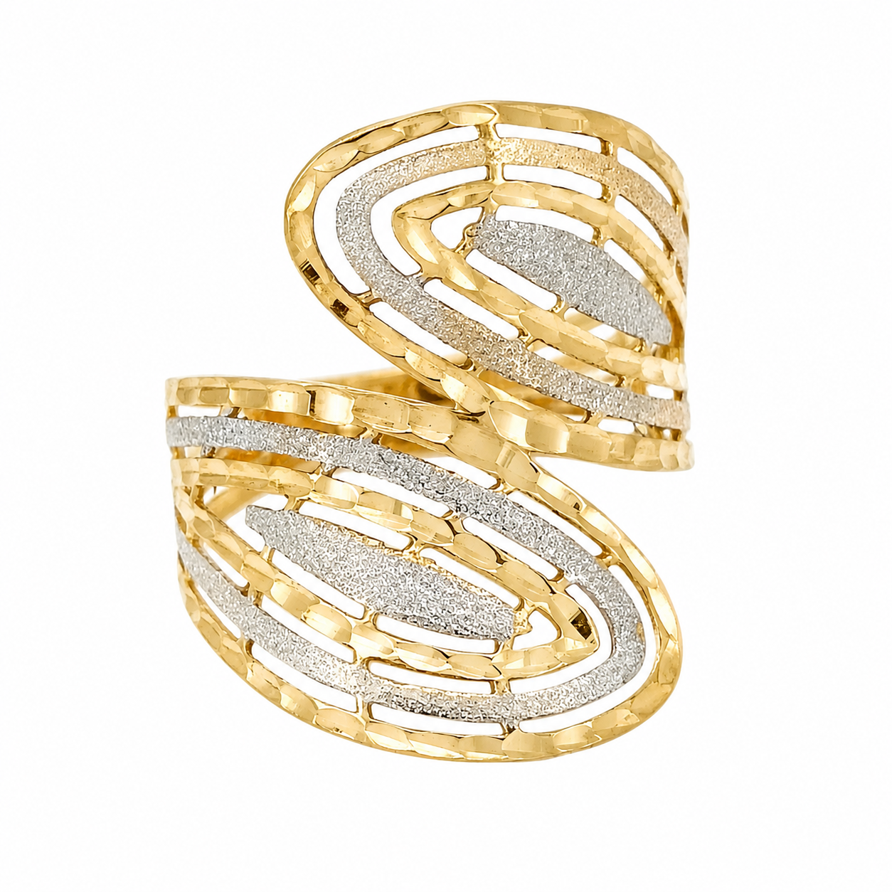 Anello - 18 carati Oro giallo, Oro bianco - Made in Italy - Handmade