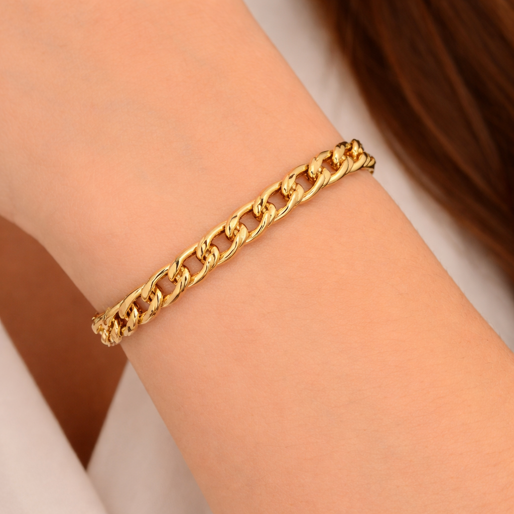 Bracciale unisex in oro giallo 18 carati