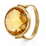 Anello - 18 carati Oro giallo - 2.65ct. tw. Quarzo