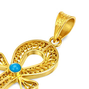 Ciondolo - 18 carati Oro giallo Turchese