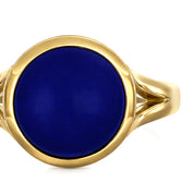 Anello - 18 carati Oro giallo - 3.35ct. tw. Lapislazzuli