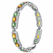 Bracciale - 14 carati Oro bianco - 19.10ct. tw. Zaffiro - Diamante