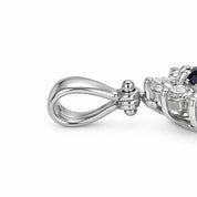 Ciondolo - 18 carati Oro bianco - 1.14ct. tw. Iolite - Diamante
