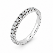Anello - 18 carati Oro bianco - 0.90ct. tw. Diamante (Naturale) - Made in Italy