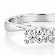 Anello - 18 carati Oro bianco - 0.33ct. tw. Diamante (Naturale)