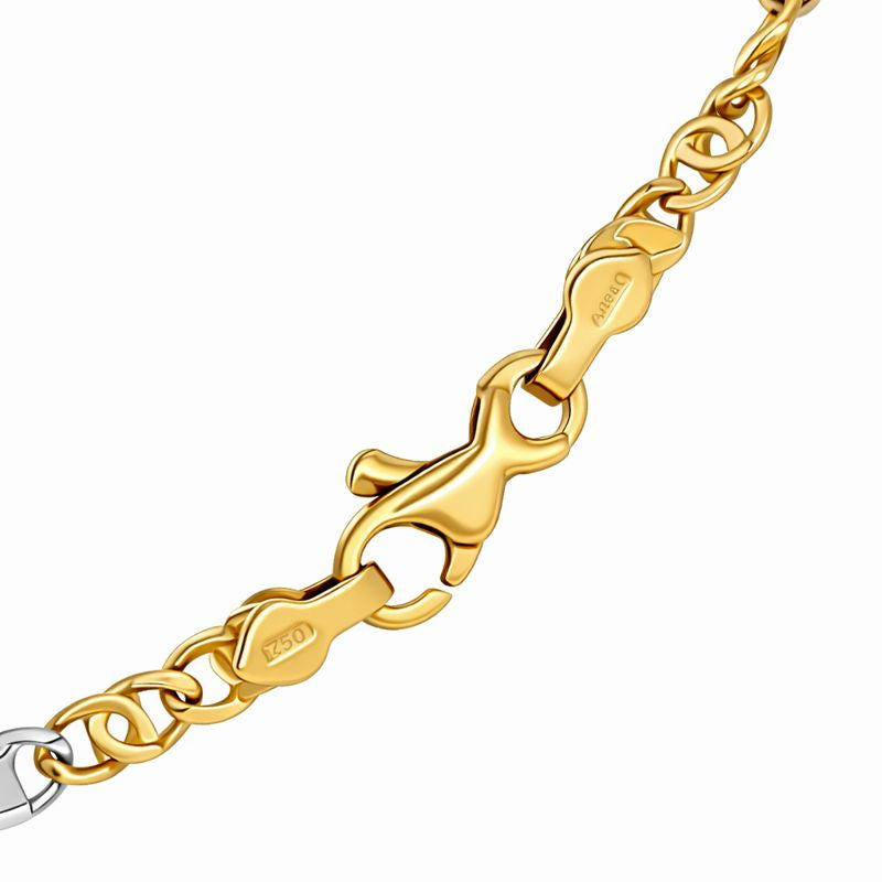 Collana con ciondolo - 18 carati Oro giallo, Oro bianco