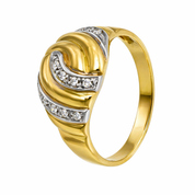 Anello - 18 carati Oro bianco, Oro giallo - 0.22ct. tw. Diamante (Naturale)