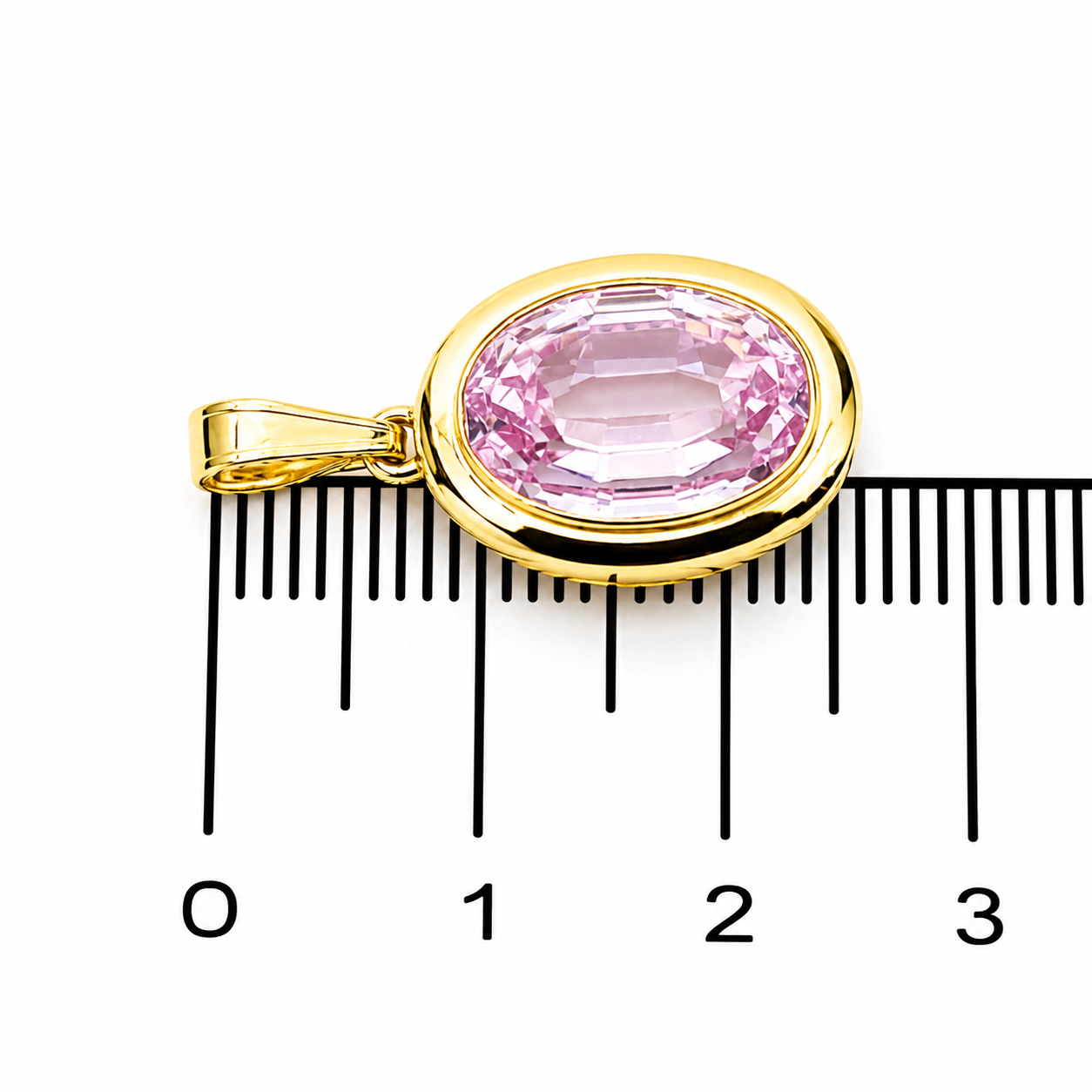 Ciondolo - 18 carati Oro giallo - 5.00ct. tw. Quarzo - Made in Italy - Handmade