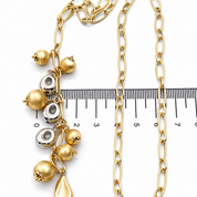Collana con ciondolo - 18 carati Oro giallo, Oro bianco - Made in Italy - Handmade