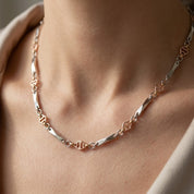 Collana - 18 carati Oro bianco, Oro rosa - Made in Italy - Handmade