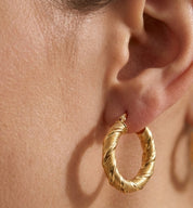 Orecchini - 18 carati Oro giallo - Made in Italy - Handmade