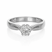Anello - 18 carati Oro bianco - 0.60ct. tw. Diamante (Naturale)