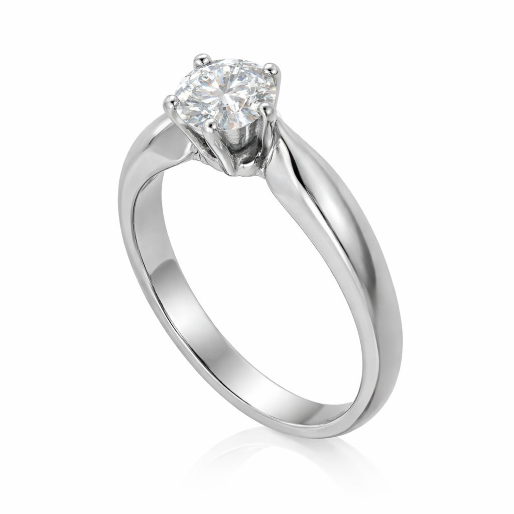 Anello - 18 carati Oro bianco - 0.60ct. tw. Diamante (Naturale)