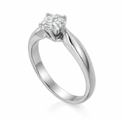 Anello - 18 carati Oro bianco - 0.60ct. tw. Diamante (Naturale)