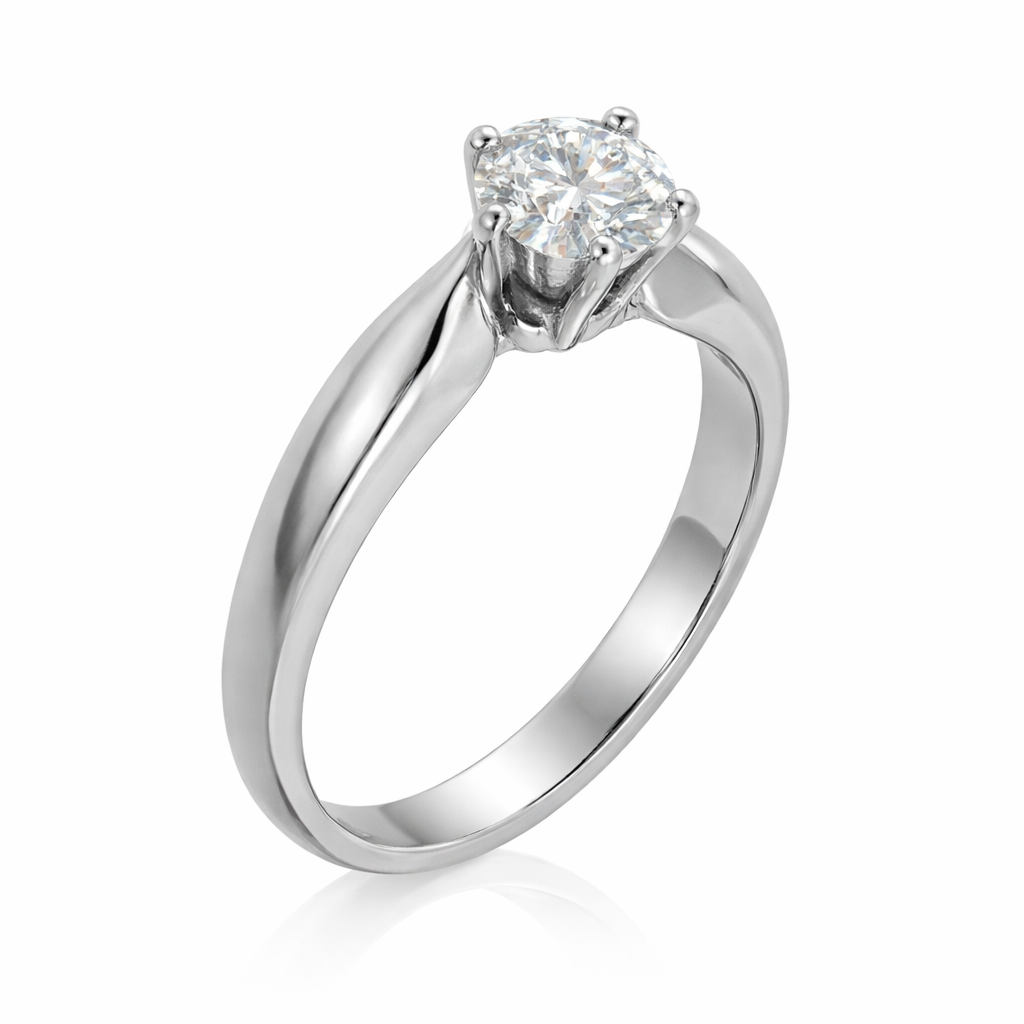 Anello - 18 carati Oro bianco - 0.60ct. tw. Diamante (Naturale)