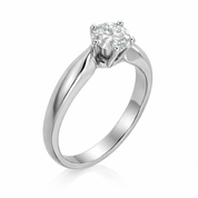 Anello - 18 carati Oro bianco - 0.60ct. tw. Diamante (Naturale)