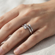 Anello - 18 carati Oro bianco - 0.39ct. tw. Diamante (Naturale)