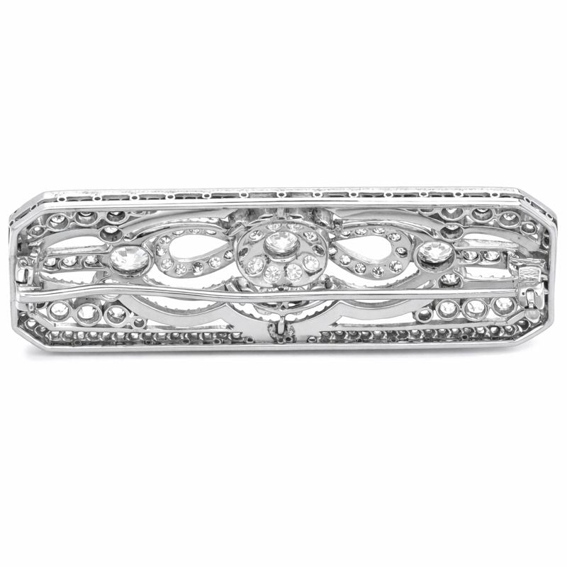 Spilla - 18 carati Oro bianco - 5.85ct. tw. Diamante (Naturale)