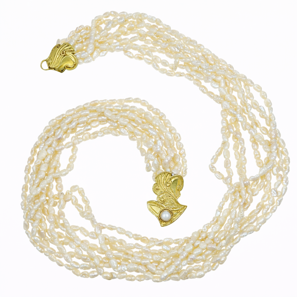Collana - 18 carati Oro giallo - Perla barocche
