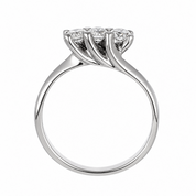Anello - 18 carati Oro bianco - 0.33ct. tw. Diamante (Naturale)