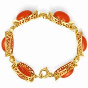 Bracciale - 18 carati Oro giallo Corallo