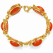 Bracciale - 18 carati Oro giallo Corallo