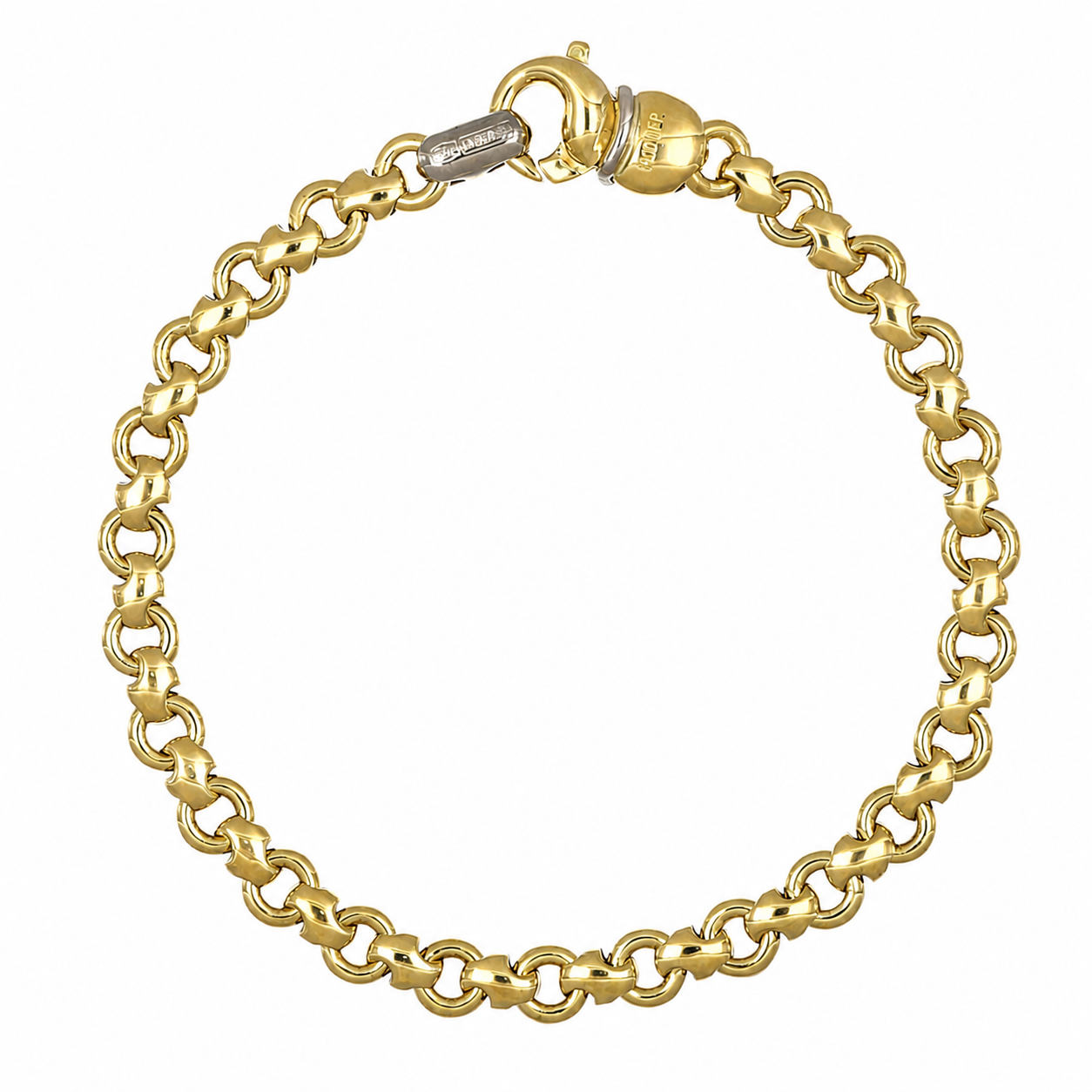 Bracciale - 18 carati Oro giallo, Oro bianco - Made in Italy - Handmade