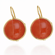 Orecchini - 18 carati Oro giallo Corallo
