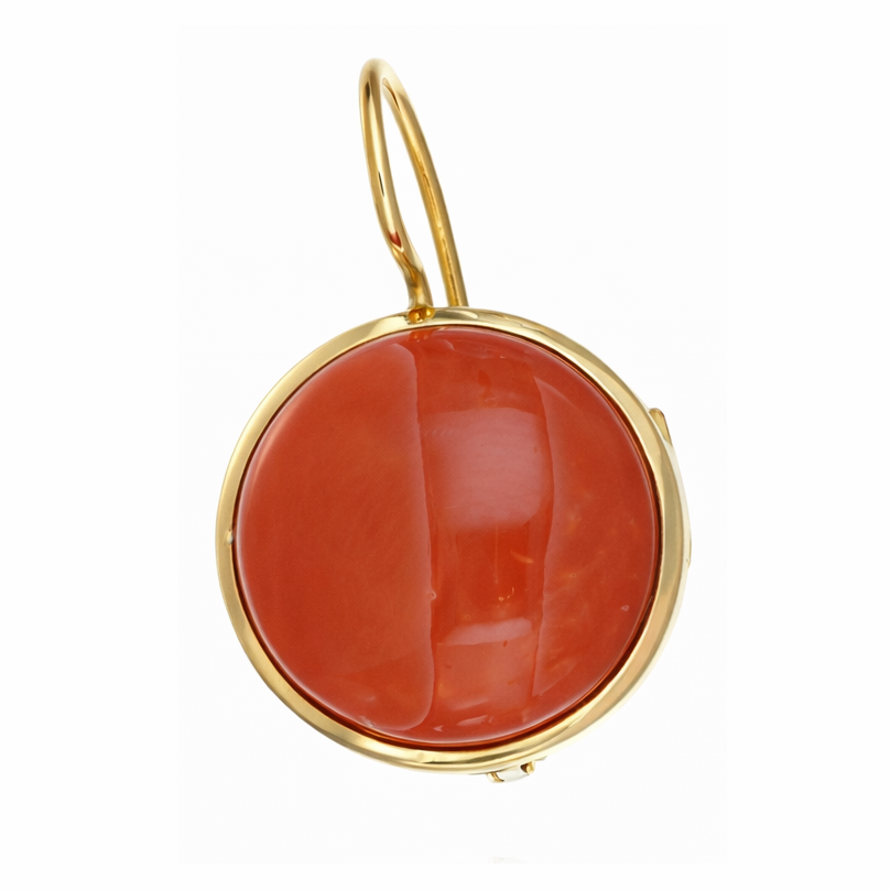 Orecchini - 18 carati Oro giallo Corallo