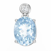Orecchini - 18 carati Oro bianco - 4.80ct. tw. Acquamarina - Diamante