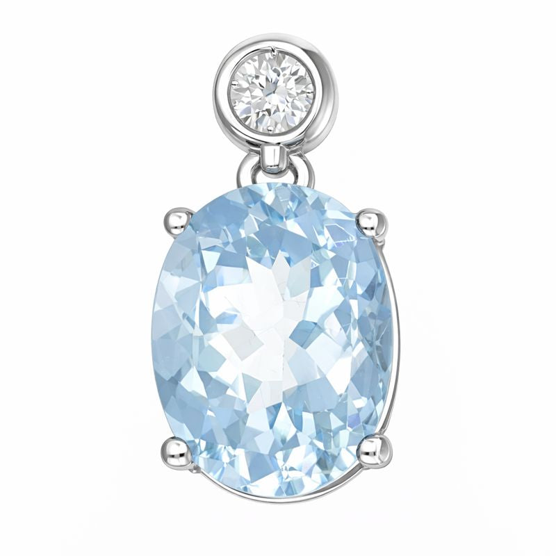 Orecchini - 18 carati Oro bianco - 4.80ct. tw. Acquamarina - Diamante