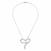Collana con ciondolo - 18 carati Oro bianco - 0.40ct. tw. Diamante (Naturale)