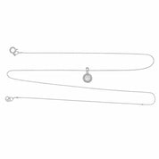 Collana con ciondolo - 18 carati Oro bianco - 0.1ct. tw. Diamante (Naturale)