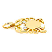 Ciondolo - 18 carati Oro bianco, Oro giallo - 0.02ct. tw. Diamante (Naturale) - Made in Italy - Handmade