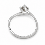 Anello - 18 carati Oro bianco - 0.08ct. tw. Diamante (Naturale) - Made in Italy - HandMade