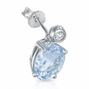 Orecchini - 18 carati Oro bianco - 4.80ct. tw. Acquamarina - Diamante