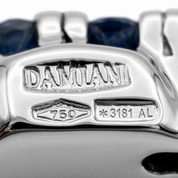 Bracciale - 18 carati Oro bianco - 2.04ct. tw. Zaffiro - Diamante - Made in Italy - Handmade