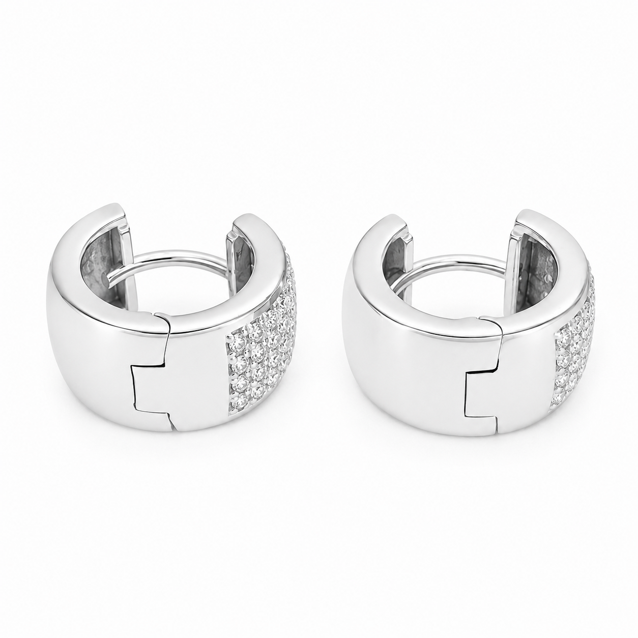 Orecchini - 18 carati Oro bianco - 0.64ct. tw. Diamante (Naturale) - Made in Italy - Handmade